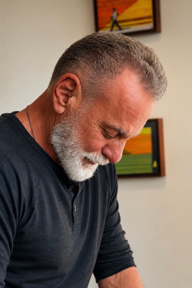 Headshot portrait of San Francisco artist and painter Don Hershman.